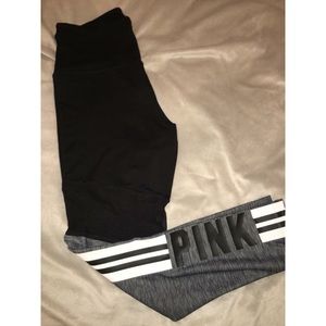 PINK mesh yoga pants